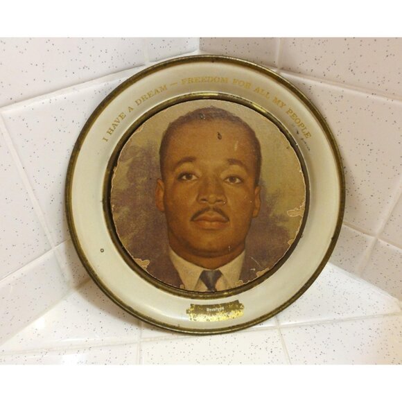 Vintage Reverend Martin Luther King Metal Wall Hanging Plate I have a dream - Picture 2 of 10
